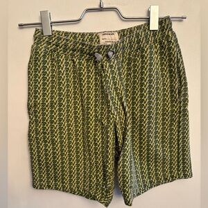 Zadig & Voltaire Green and Yellow Branded Sweat Shorts 14 years